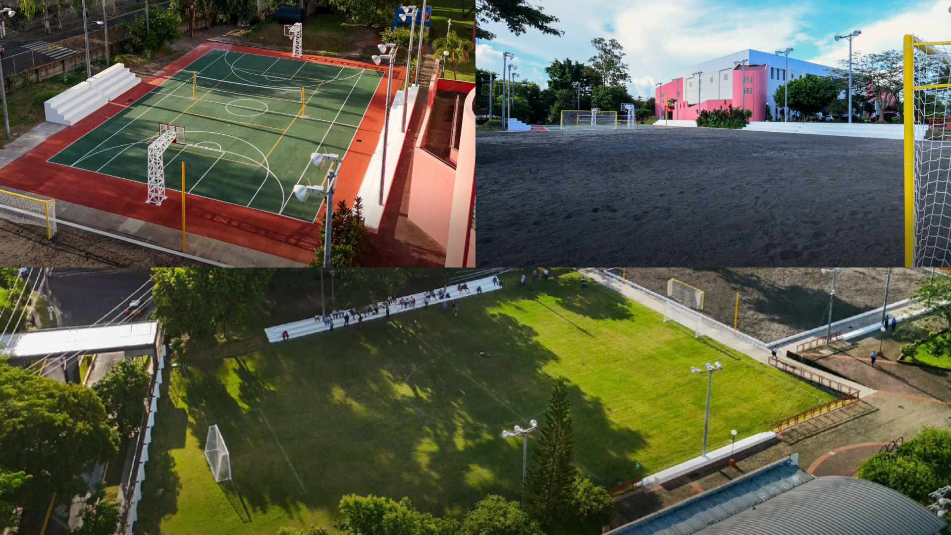 mop-entrega-tres-canchas-deportivas-totalmente-renovadas-a-la-ues